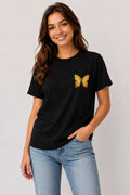 "The Butterfly" Regular Fit Embroidery T-Shirt